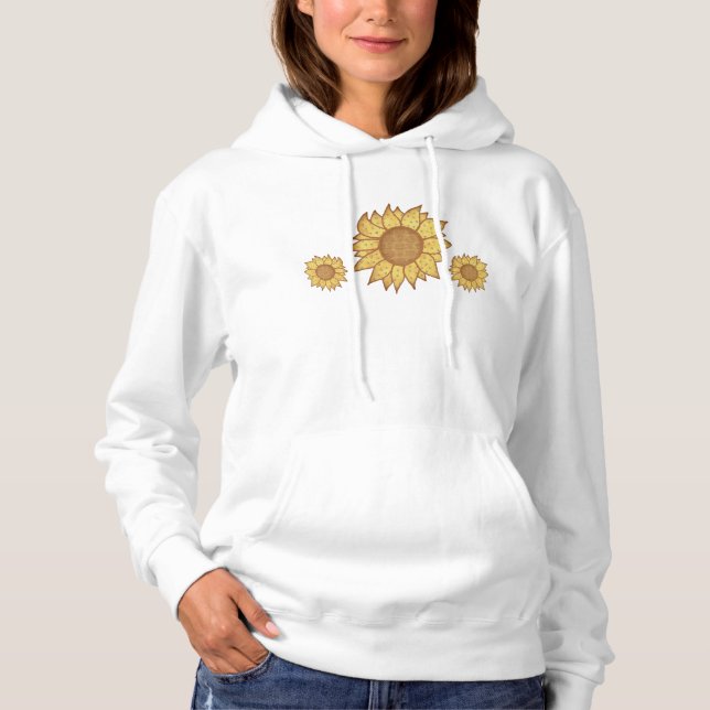 Pull À Capuche T-shirt Fleurs de soleil du pays (Devant)