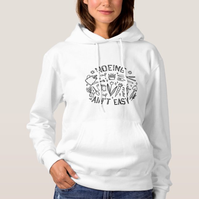 Pull À Capuche T-shirt Funny Gardening (Devant)