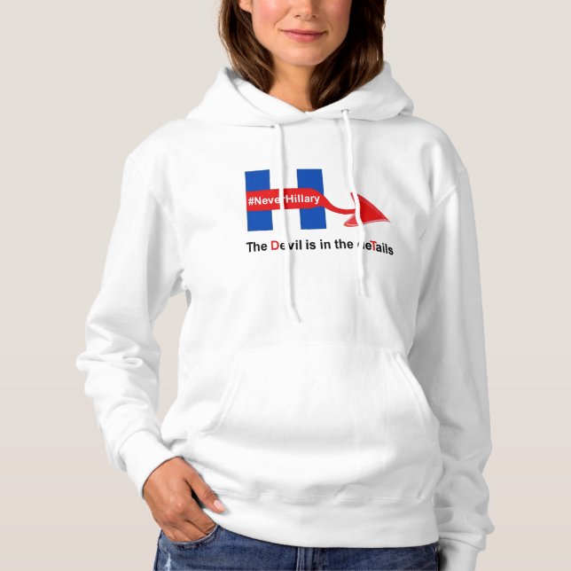Pull À Capuche T-shirt Jamais Hillary Devil Détails (Devant)