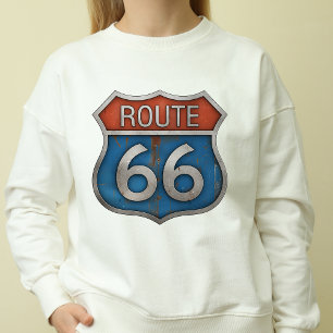 Pull À Capuche T-Shirt Route 66 Vintage   Cadeau Panneau de Signa