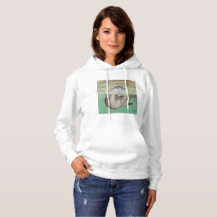 Pull À Capuche Tableau de la loutre de rivière joueuse