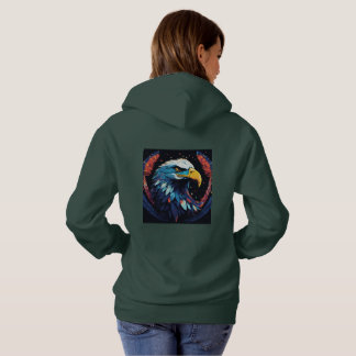 Pull À Capuche Tee-shirt Patriotique de l'aigle américain coloré