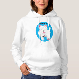 Pull À Capuche Tendre cartoon de west highland terrier blanc