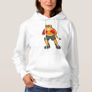Pull À Capuche Tigre en boîte avec gants de boxe
