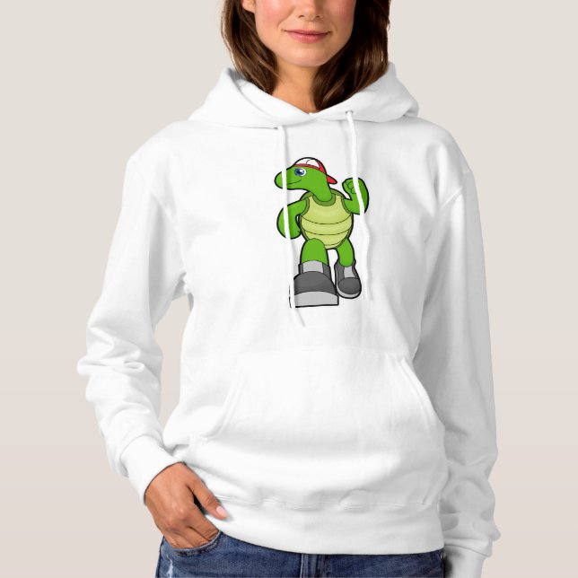 Pull À Capuche Tortue à courir avec Casquette (Devant)