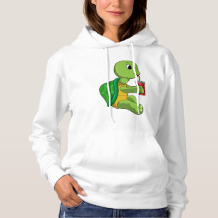 Pull À Capuche Tortue avec tasse à boire avec paille