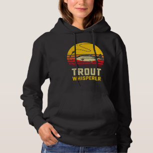Pull À Capuche Tourbière de truite Retro Truite Poisson Pêche Vin