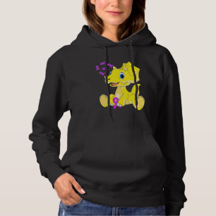 Pull À Capuche Triceratops Dinosaure Dino Ruban Monde Alzheimer