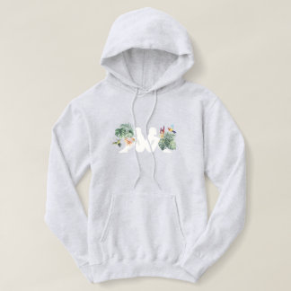 Pull À Capuche Tropical Leaves & Birds Minimal Nature Design