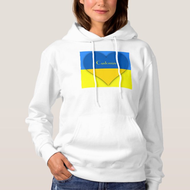 Pull À Capuche Ukraine Drapeau bleu jaune Thunder_Cove   (Devant)