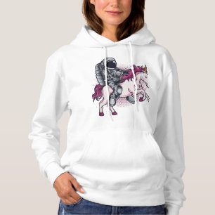 Pull À Capuche Un astronaute sur un Casquette de T-shirt Unicorn
