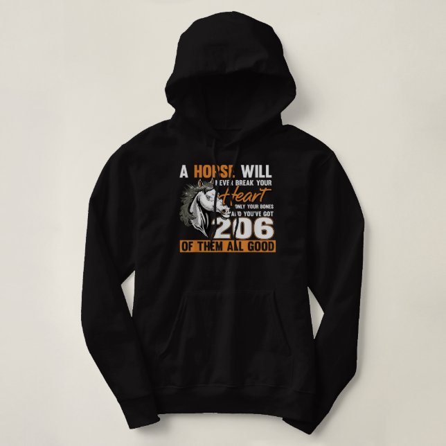 Pull À Capuche Un Cheval Ne Casse Jamais Ton Coeur - Cheval Rider (Design devant)