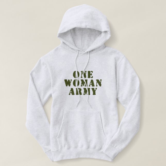PULL À CAPUCHE UNE ARMÉE FEMME (Design devant)