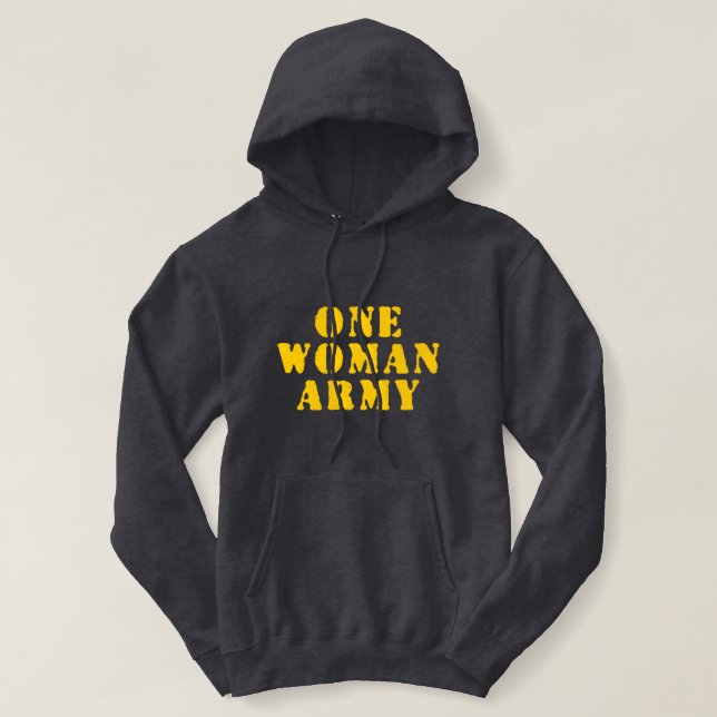 PULL À CAPUCHE UNE ARMÉE FEMME (Design devant)