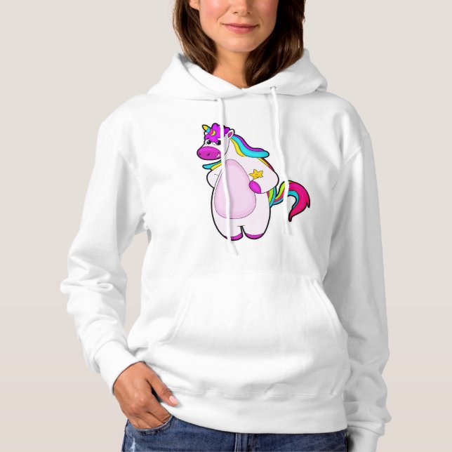 Pull À Capuche Unicorne avec étoile (Devant)
