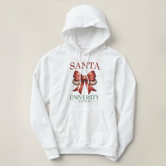 Pull À Capuche Université de père Noël (Design devant)
