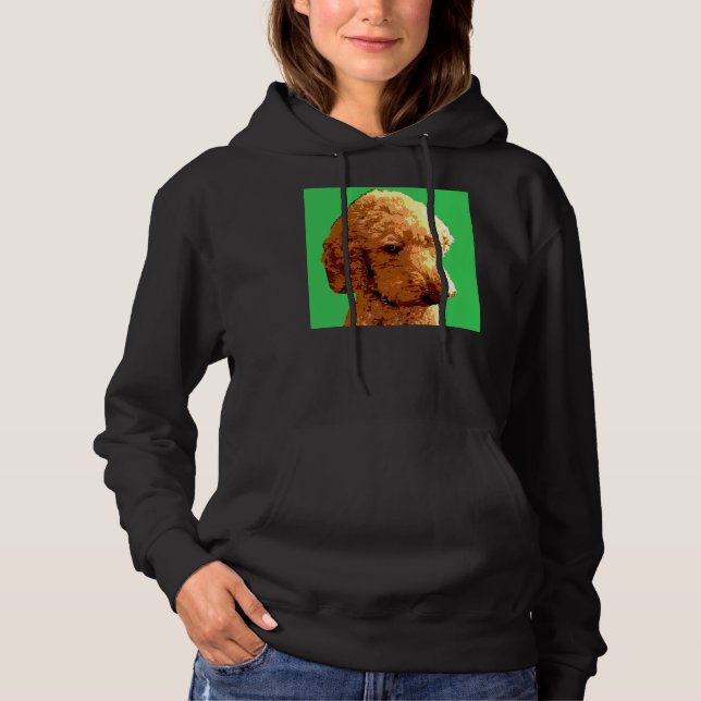 Pull À Capuche Vert caniche rouge (Devant)
