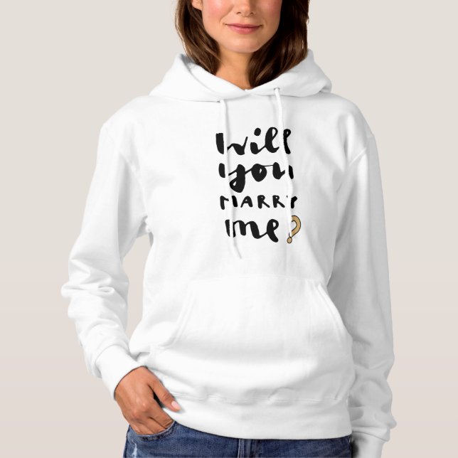 Pull À Capuche Veux-tu m'épouser (Devant)
