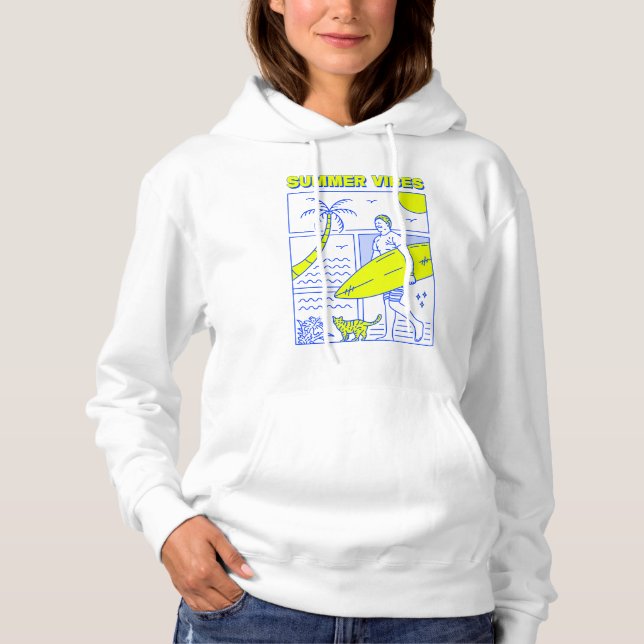 Pull À Capuche Vibes d'été (Devant)