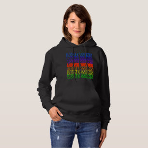 Pull À Capuche Victoires d'amour ! Sweatshirt noir d'enseigne au