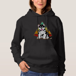 Pull À Capuche Vintage Husky Chien Retro Husky Hommes Femmes