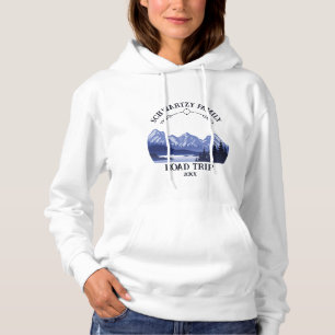 Pull À Capuche Vintage Mountain Sunset lac extérieur Retourner bl