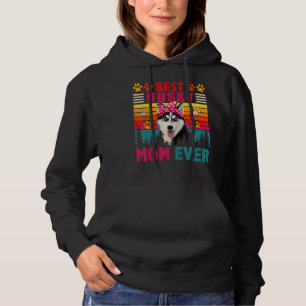Pull À Capuche Vintage Retro Meilleur Husky Maman Jamais mignonne