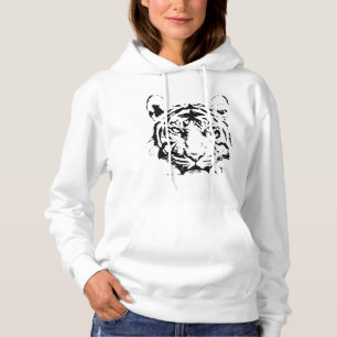 Pull À Capuche Visage de tigre sans peur - Année chinoise du tig