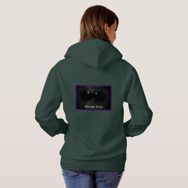 Pull À Capuche Visage endormi - Sweatshirt classique à capuchon f (Dos entier)