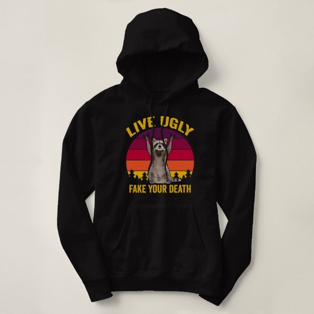 Pull À Capuche Vivez Vilain Fake Votre Mort (Design devant)