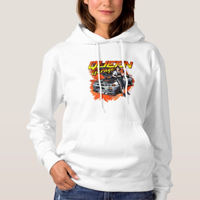 Pull À Capuche Voiture mécanique à dérive Anime - Garage Queen Ar (Devant)