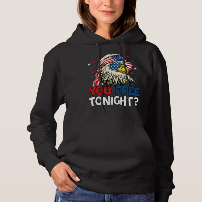 Pull À Capuche Vous Libérez Ce Soir Drapeau Américain Aigle Patri (Devant)