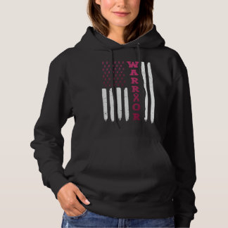 Pull À Capuche Warrior USA FLAG BACK RETOUR Cancer du sein Guerri