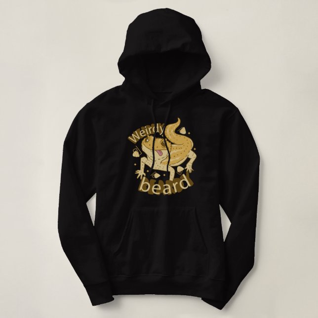 Pull À Capuche Weirdy Beardy Funny Bearny Bearny (Design devant)