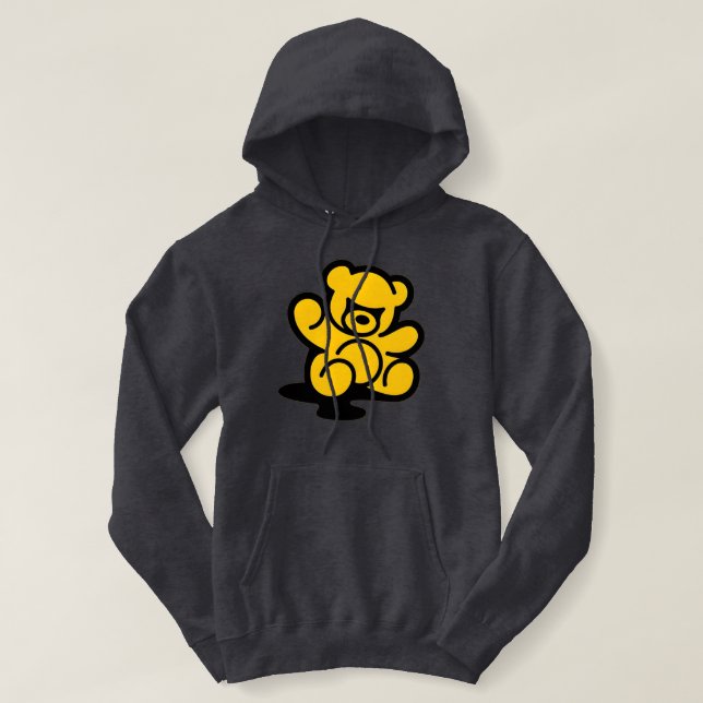 Pull À Capuche Yellow Teddy Trouble (Design devant)