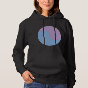Pull À Capuche Yin Yang Purple et Blue Peace Conception de médita