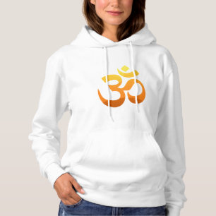 Pull À Capuche Yoga Om Mantra Symbole Or Soleil Asana Relax Femme