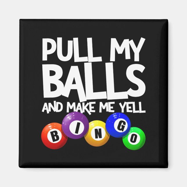 Pull My And Make Me Yell Bingo Player Funny  Magnet (Front)