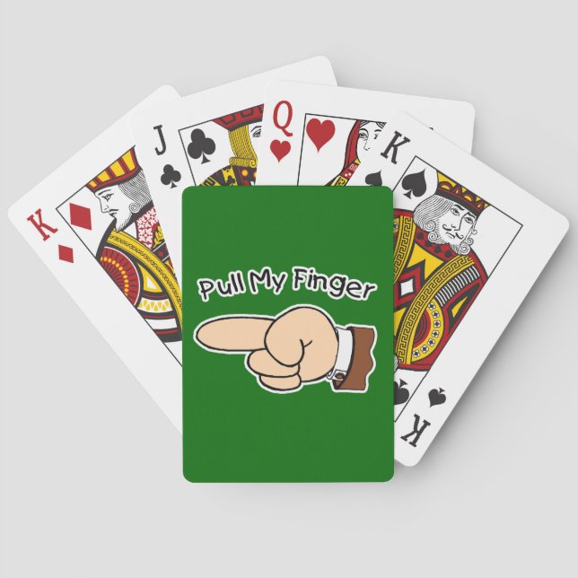 Pull My Finger Funny Playing Cards for Grandpa (Back)