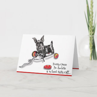 Pull Toy Scottish Terrier Get Well Card