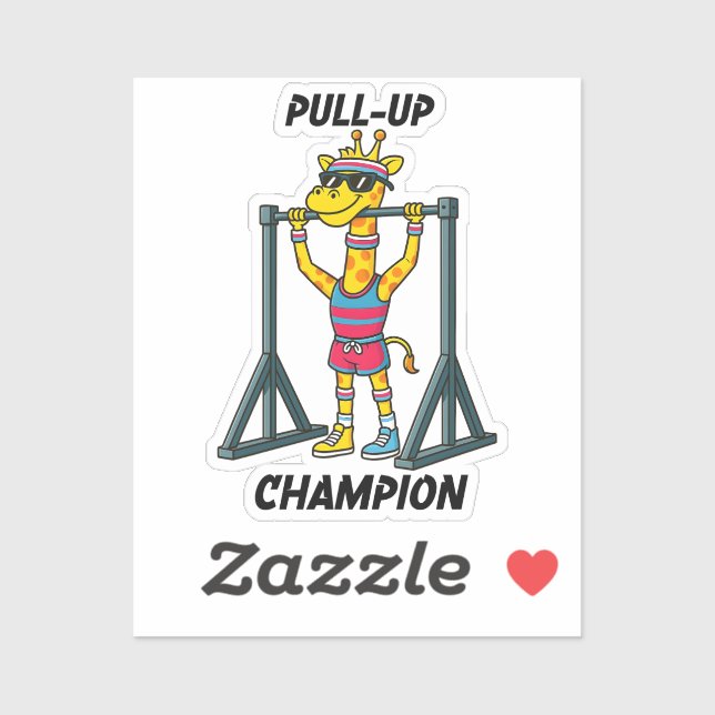 Pull-Up Champion – Funny Giraffe Workout Design (Sheet)