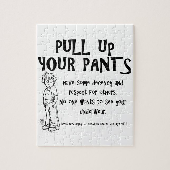 Pull Up Your Pants Jigsaw Puzzle (Vertical)
