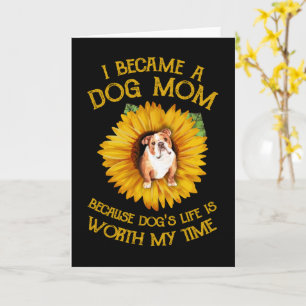 Pulldog Inside Sunflower A Dog Mom Dog's Life Gift Card
