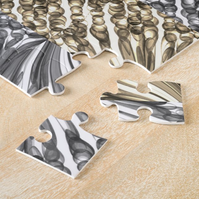 Pulled Bubble Fun / Black & White / Sepia / Jigsaw Puzzle (Side)