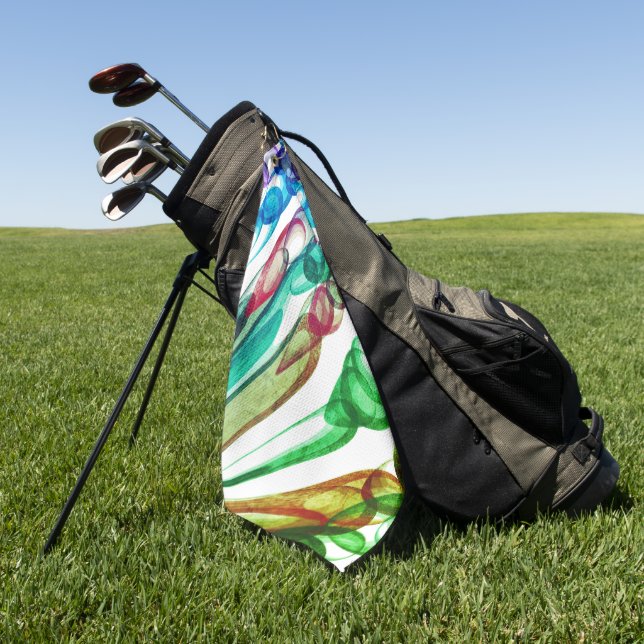 Pulled Bubble Fun / Greenleaf / Golf Towel (Green)