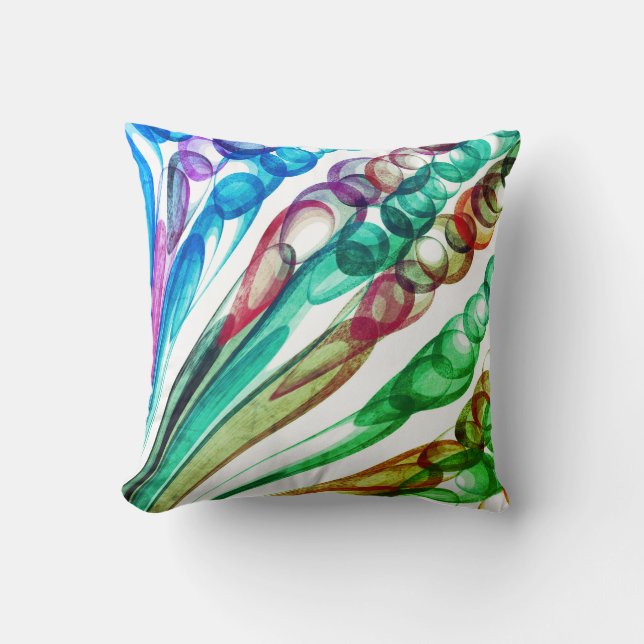 Pulled Bubble Fun / Greenleaf / Throw Pillow (Front)