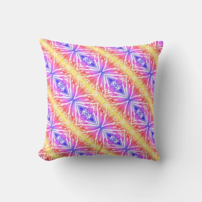 Pulled Bubble Fun / ipanema / Mirror Twist / Throw Pillow (Front)