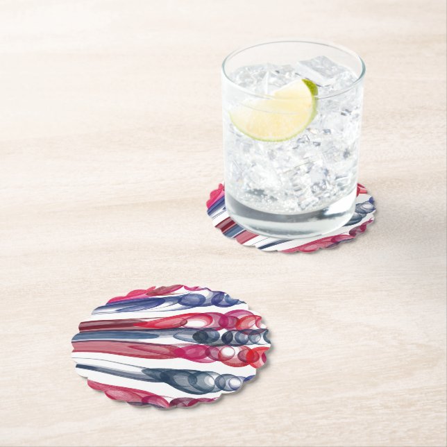 Pulled Bubble Fun / Original /  Paper Coaster (Insitu)