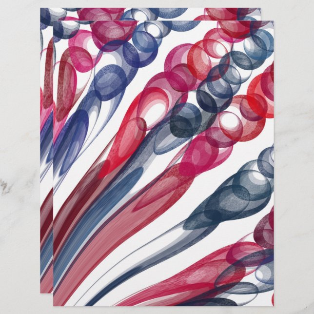 Pulled Bubble Fun / Original / Scrapbook Paper (Front/Back)