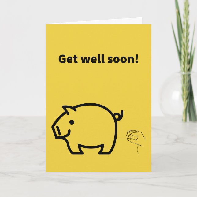 Pulled Ham String - Get Well  Card (Front)